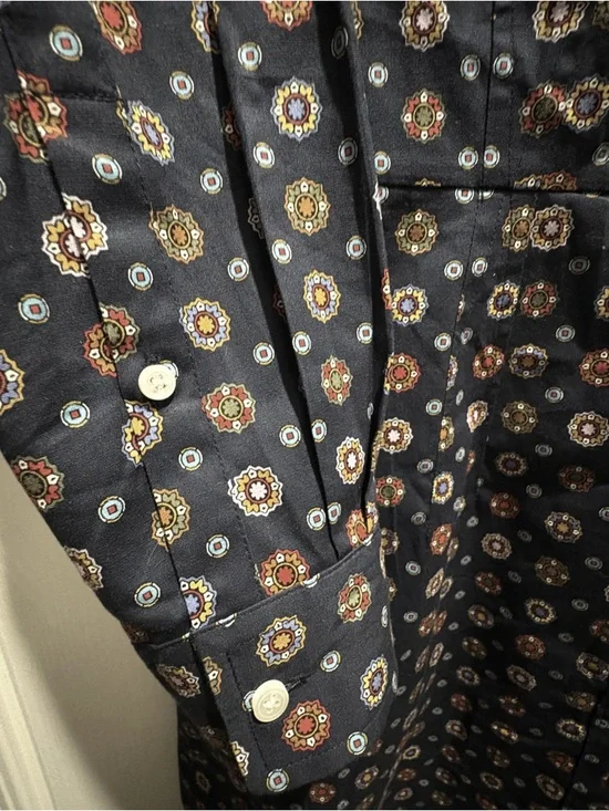 UNTUCKit "Sydney" Navy Stretch Cotton Shirtdress Sz 8 Like NEW - Picture 6 of 13